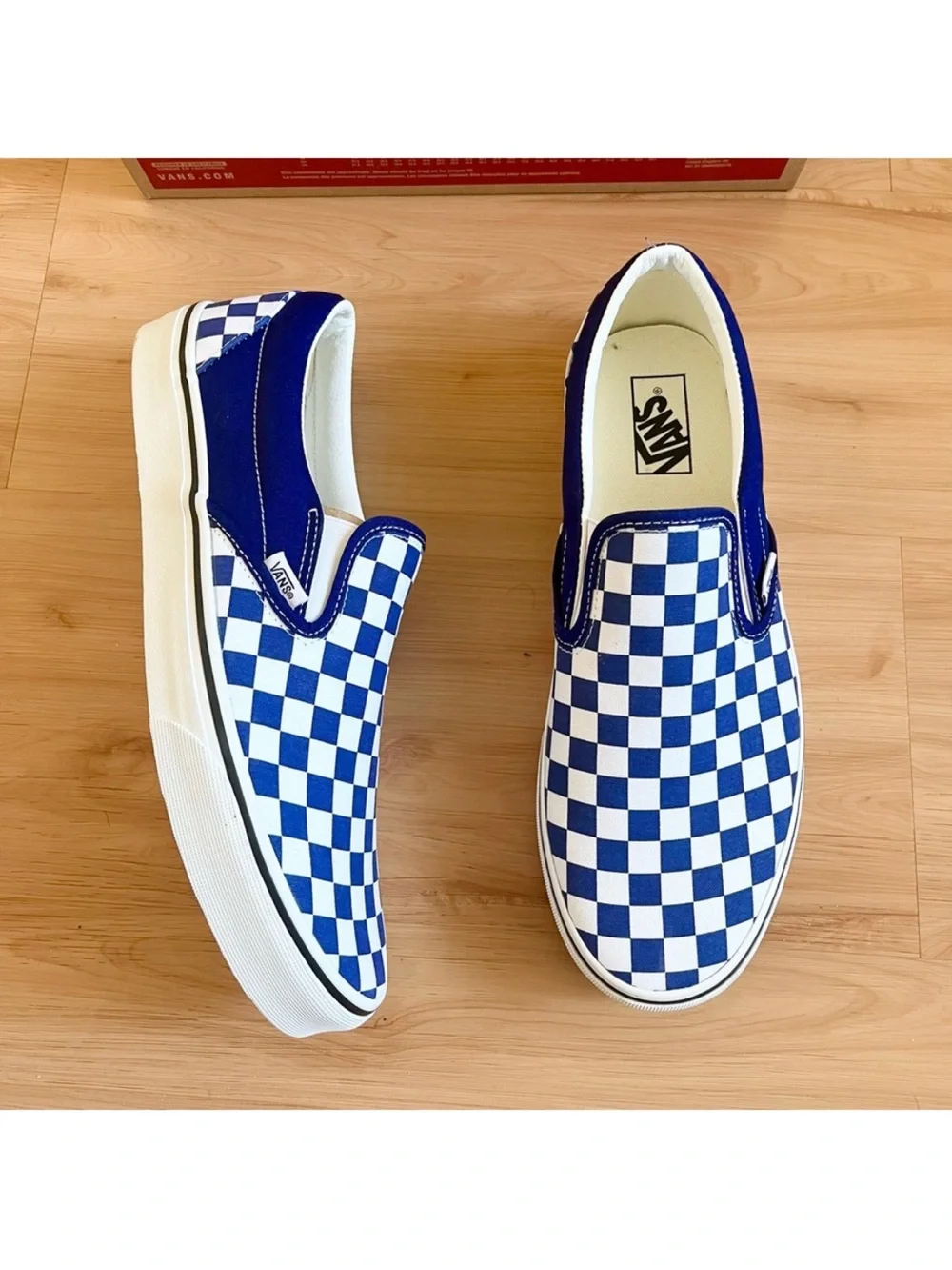 Vans Classic Slip-On
'Checkerboard - Beacon Blue' Women 13.0 US Mens 11.5 US - Picture 4 of 10